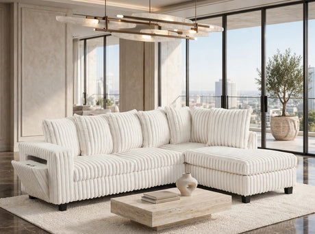 Madan Beige Reversible Sectional from Happy Homes - Luna Furniture