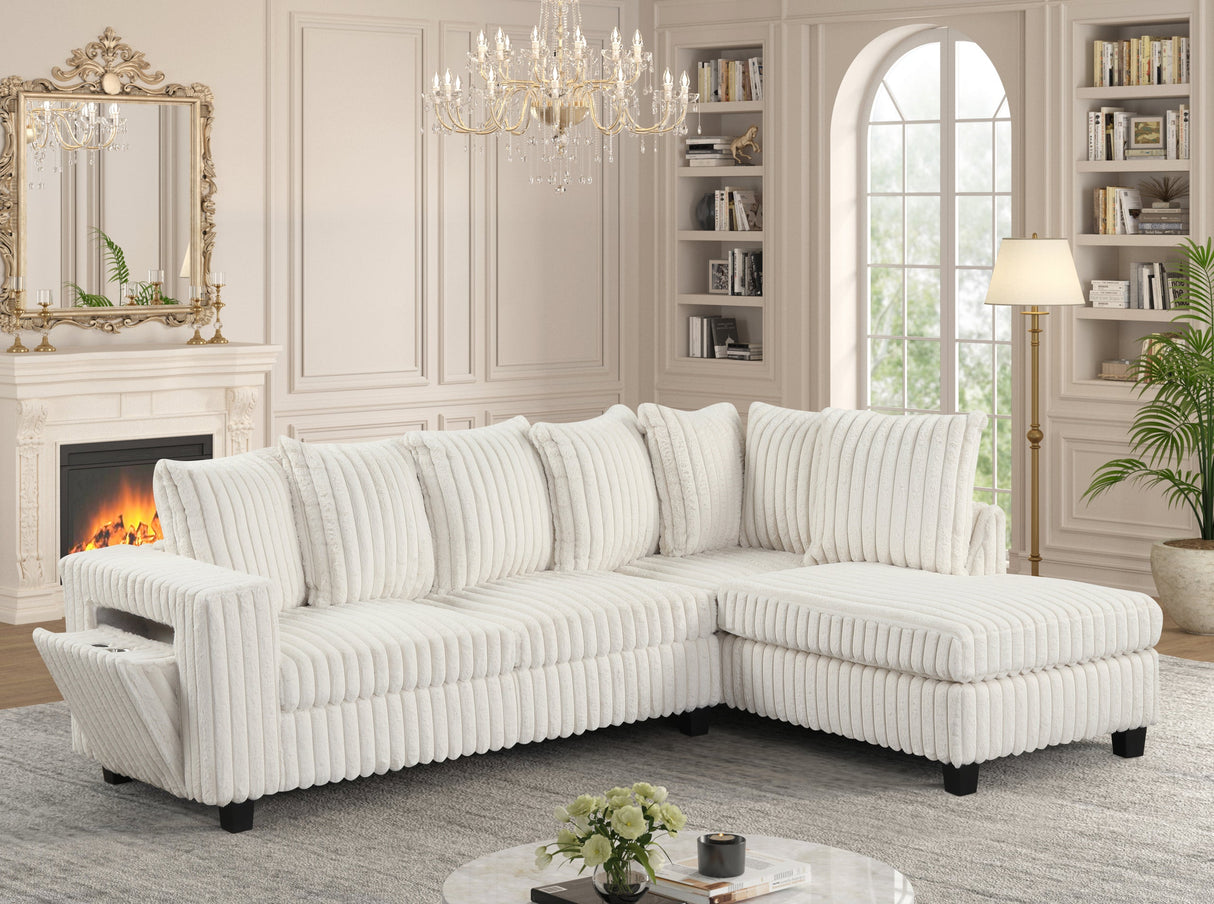 Madan Beige Reversible Sectional
