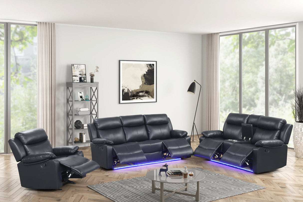 Aiden Black 3-Piece Reclining Set