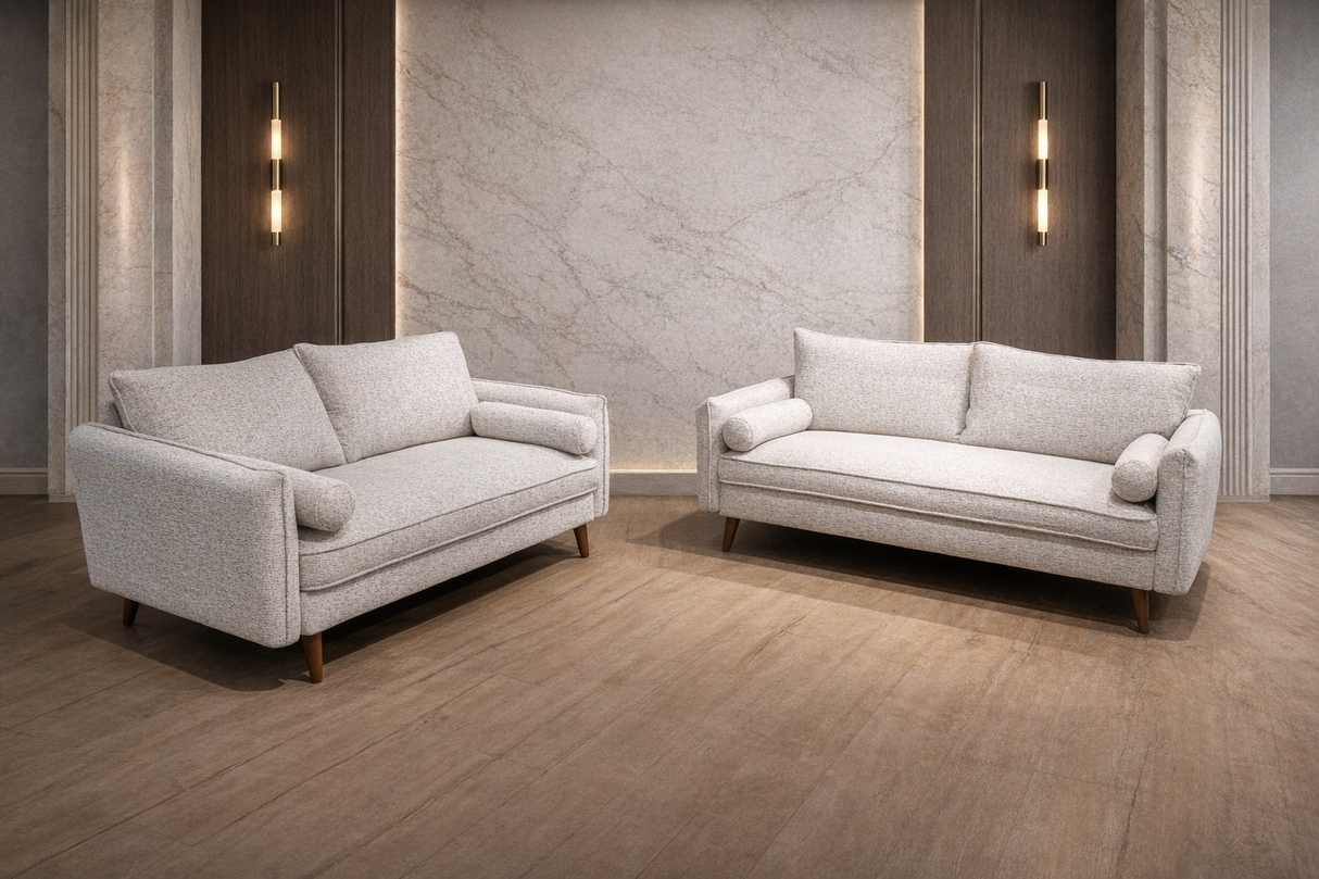 Vanti Beige 2-Piece Living Room Set (Sofa & Loveseat) from Happy Homes - Luna Furniture