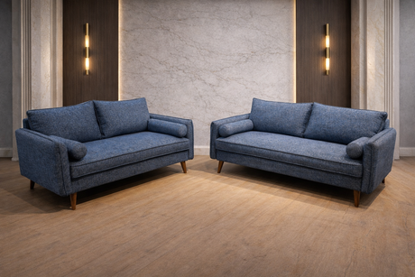 Vanti Blue 2-Piece Living Room Set (Sofa & Loveseat) from Happy Homes - Luna Furniture