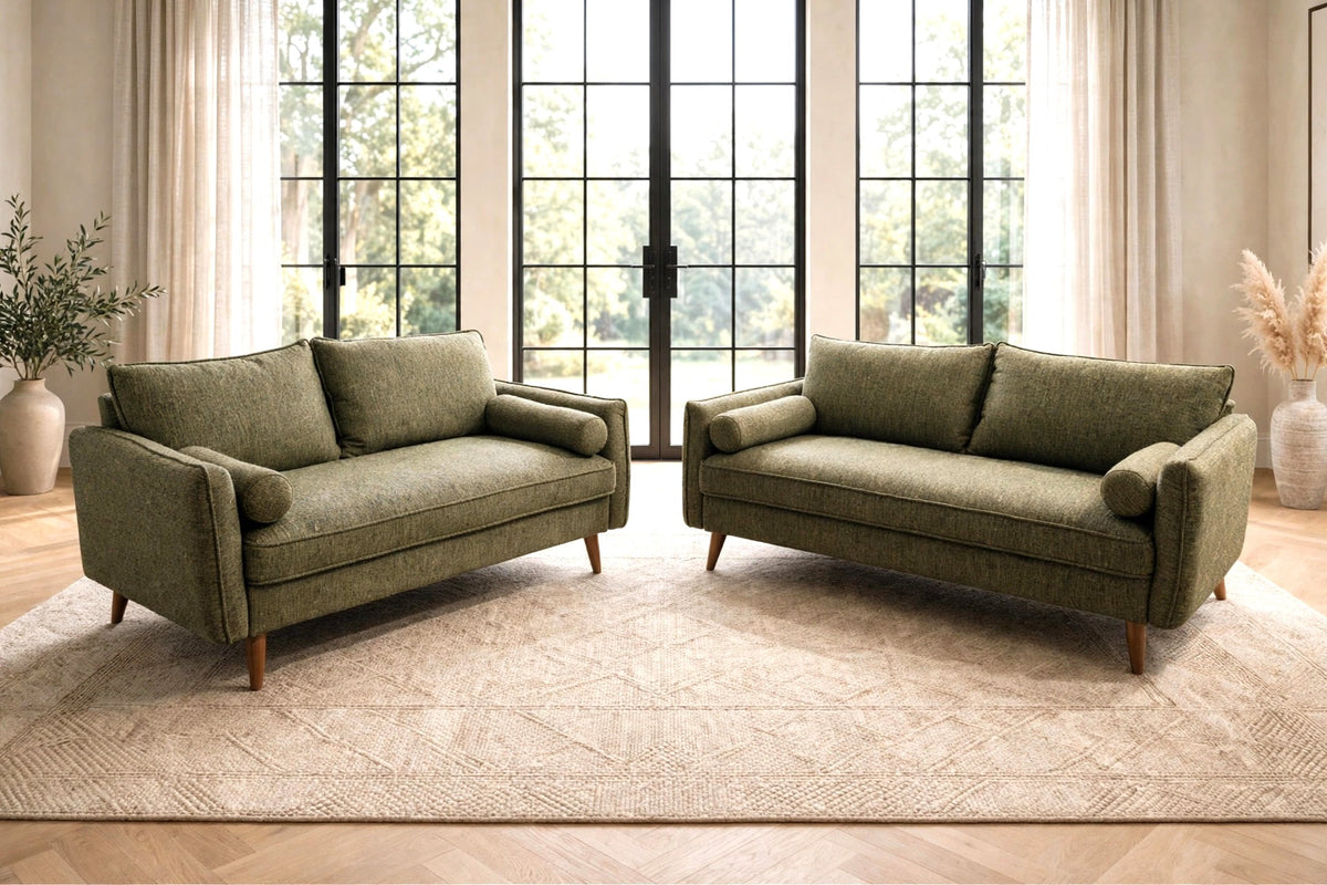 Vanti Green 2-Piece Living Room Set (Sofa & Loveseat)