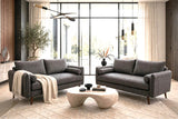 Vanti Dark Gray 2-Piece Living Room Set (Sofa & Loveseat) from Happy Homes - Luna Furniture