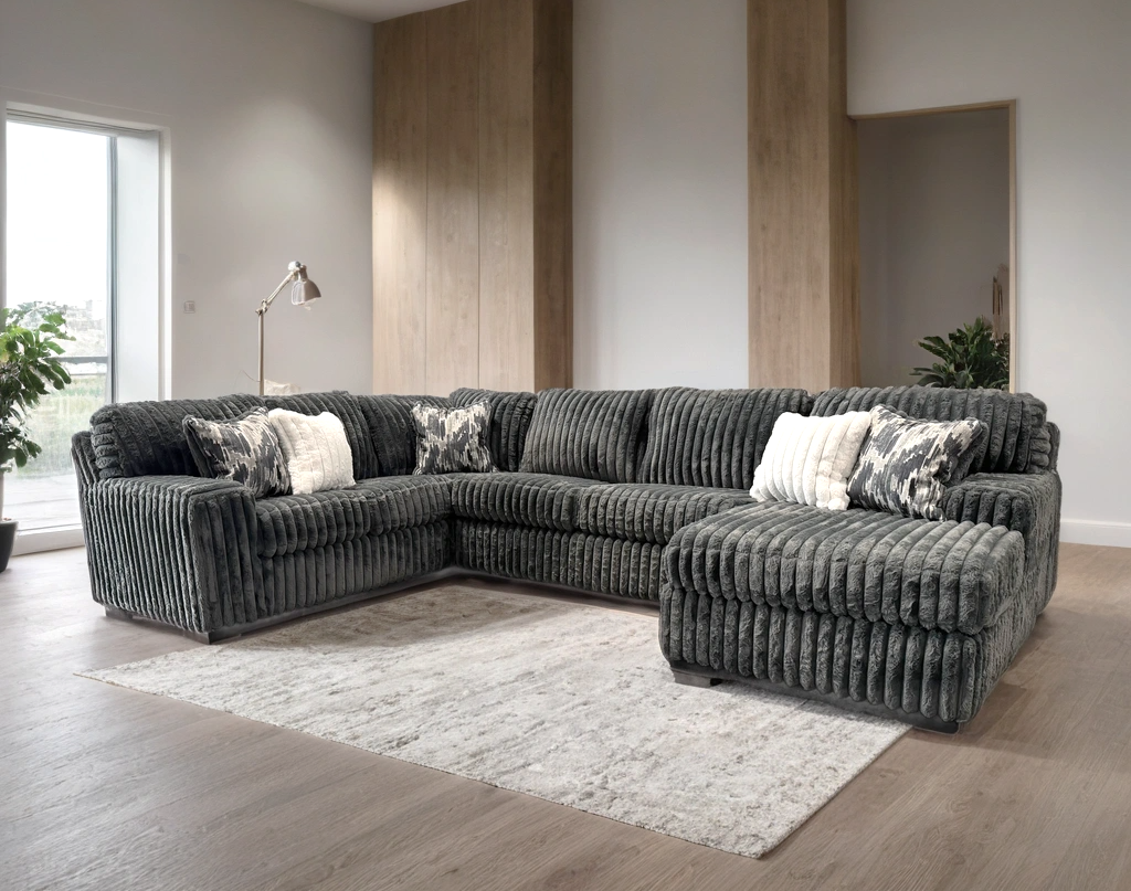 Tarbert Charcoal Sectional from Happy Homes - Luna Furniture