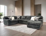 Tarbert Charcoal Sectional from Happy Homes - Luna Furniture