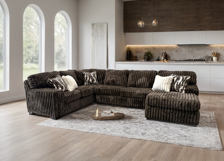 Tarbert Chocolate Sectional from Happy Homes - Luna Furniture