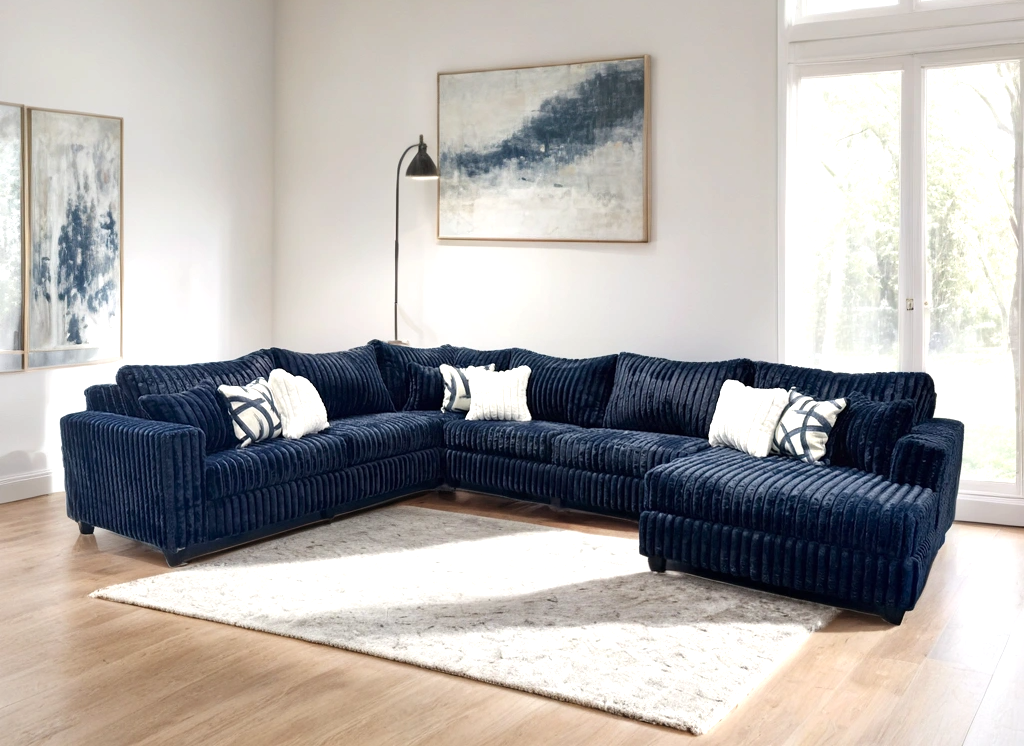 Volna Blue Sectional from Happy Homes - Luna Furniture