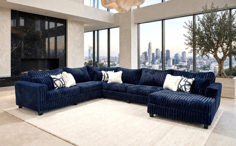 Volna Blue Sectional from Happy Homes - Luna Furniture