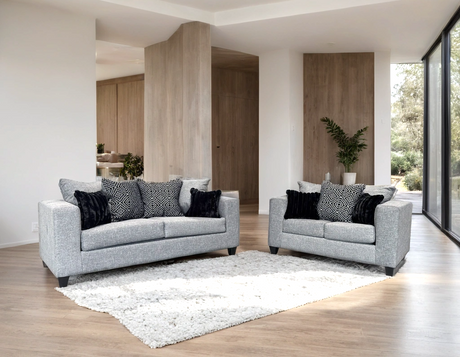 Monroe Gunmetal Sofa and Loveseat Set from Happy Homes - Luna Furniture