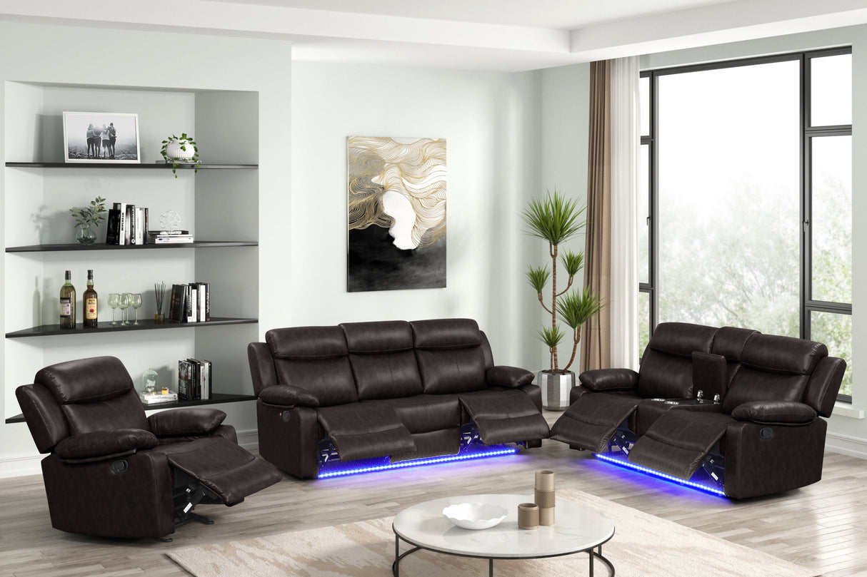 Aiden Brown 3-Piece Reclining Set