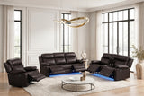 Aiden Brown 3-Piece Reclining Set from Happy Homes - Luna Furniture