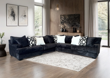 Elias Black Oversized Sectional from Happy Homes - Luna Furniture