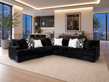 Elias Black Oversized Sectional from Happy Homes - Luna Furniture