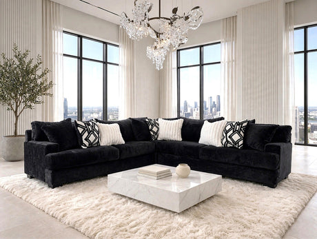 Elias Black Oversized Sectional from Happy Homes - Luna Furniture