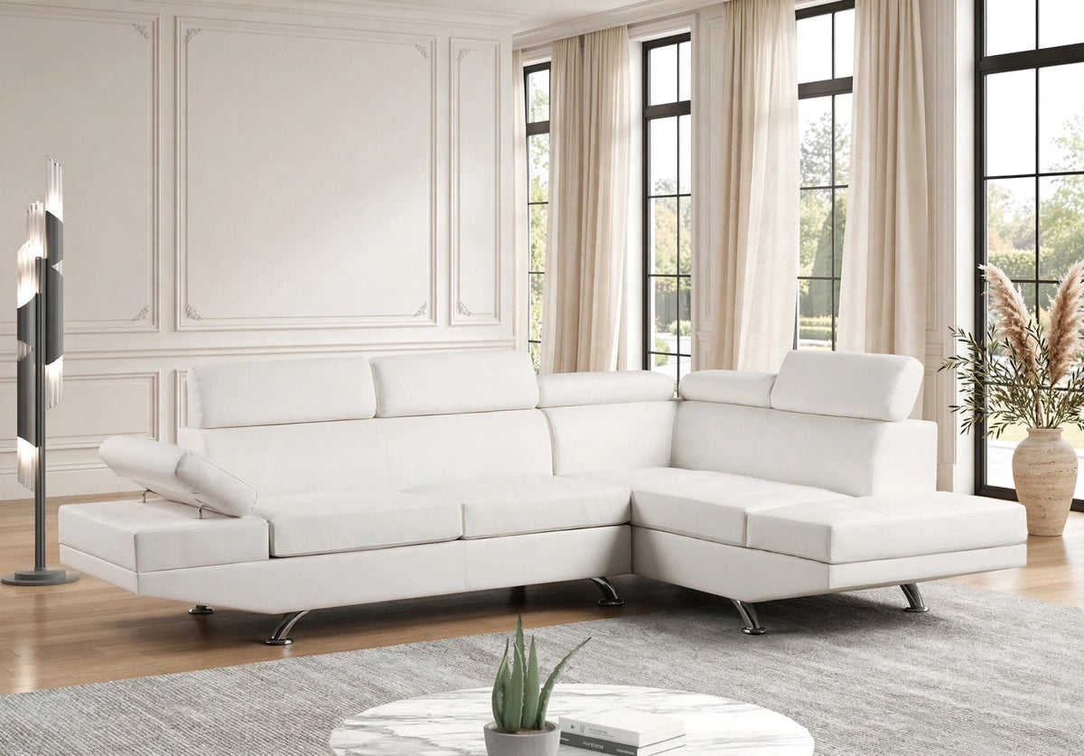 Moderno White RAF Sectional