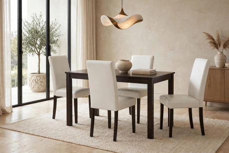 Reaya White Dining Room Set (Table & 4 Chairs) from Happy Homes - Luna Furniture