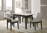 Alan Gray/Black Porcelain Top 5-Piece Dining Room Set (Table & 4 Chairs) from Happy Homes - Luna Furniture