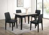 Alan Black Porcelain Top 5-Piece Dining Room Set (Table & 4 Chairs) from Happy Homes - Luna Furniture