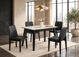 Alan Black Porcelain Top 5-Piece Dining Room Set (Table & 4 Chairs) from Happy Homes - Luna Furniture