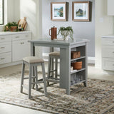 Liberty Gray 3-Piece Dining Room Set (Table & 2 Chairs) from Happy Homes - Luna Furniture