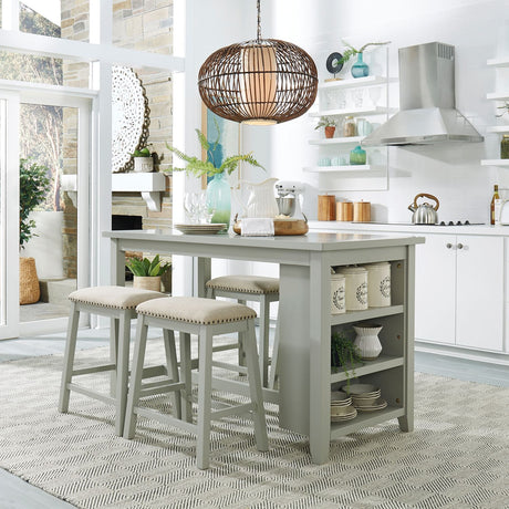 Liberty Gray 5-Piece Dining Room Set (Table & 4 Chairs) from Happy Homes - Luna Furniture