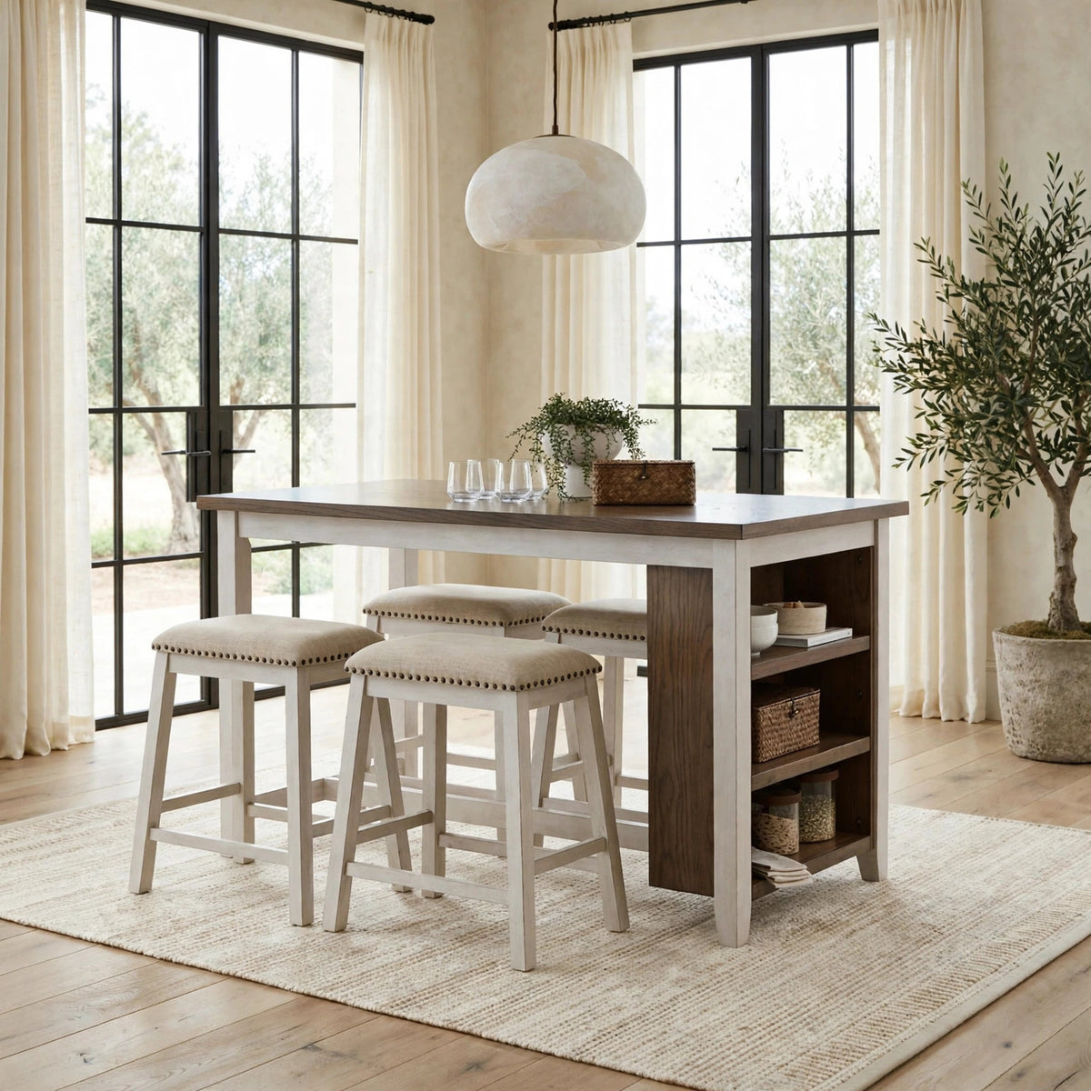 Liberty Two-Tone 5-Piece Dining Room Set (Table & 4 Chairs) from Happy Homes - Luna Furniture