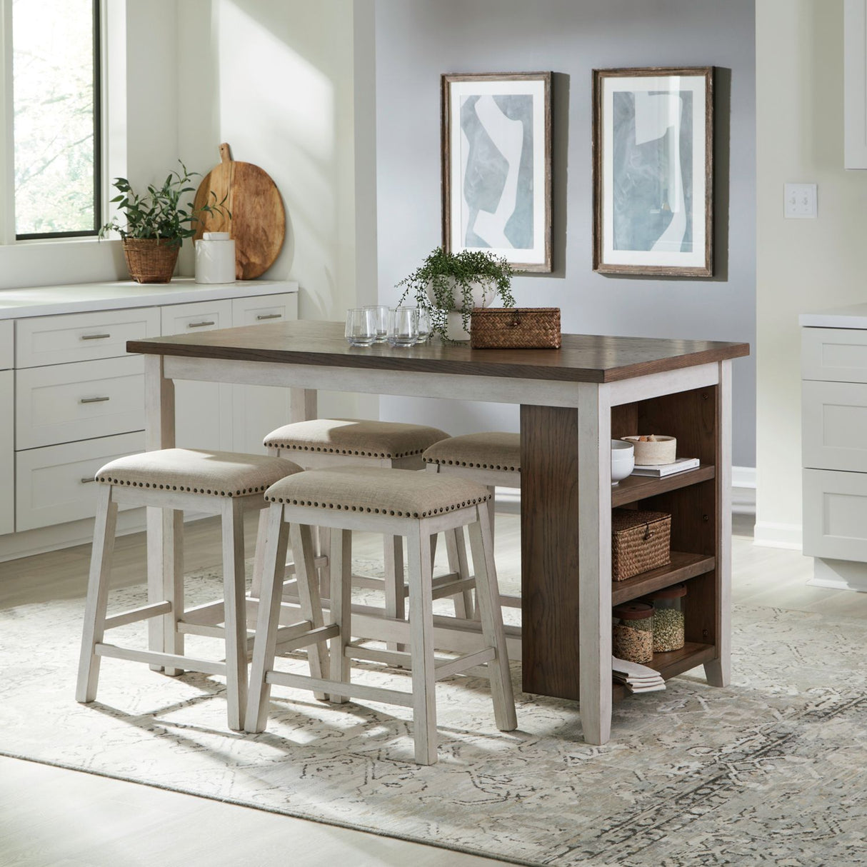 Liberty Two-Tone 5-Piece Dining Room Set (Table & 4 Chairs) from Happy Homes - Luna Furniture
