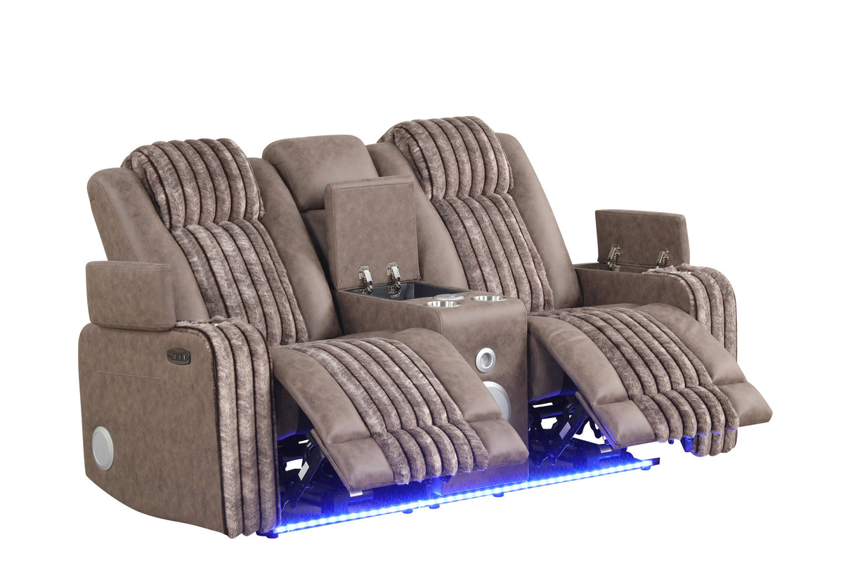 Classic Taupe 3-Piece Power Reclining Set from Happy Homes - Luna Furniture