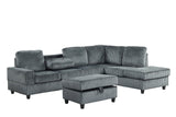 50Heights Reversible Sectional + Ottoman from Happy Homes - Luna Furniture
