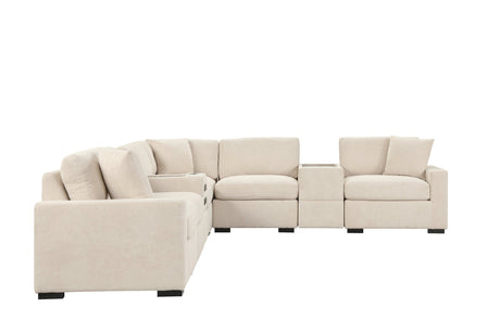 Barista Beige 8-Piece Performance Fabric Modular Sectional Set from Happy Homes - Luna Furniture