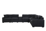 Barista Black 8PC Modular Sectional Set (w/ Bluetooth Speaker) from Happy Homes - Luna Furniture