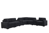 Barista Black 8PC Modular Sectional Set (w/ Bluetooth Speaker) from Happy Homes - Luna Furniture