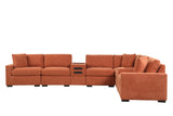 Barista Rust 8-Piece Performance Fabric Modular Sectional Set from Happy Homes - Luna Furniture