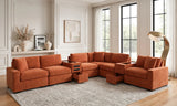 Barista Rust 8-Piece Performance Fabric Modular Sectional Set from Happy Homes - Luna Furniture