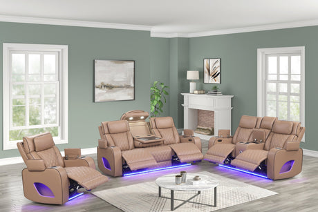 Rivera Saddle 3-Piece Leather Power Reclining Set from Happy Homes - Luna Furniture