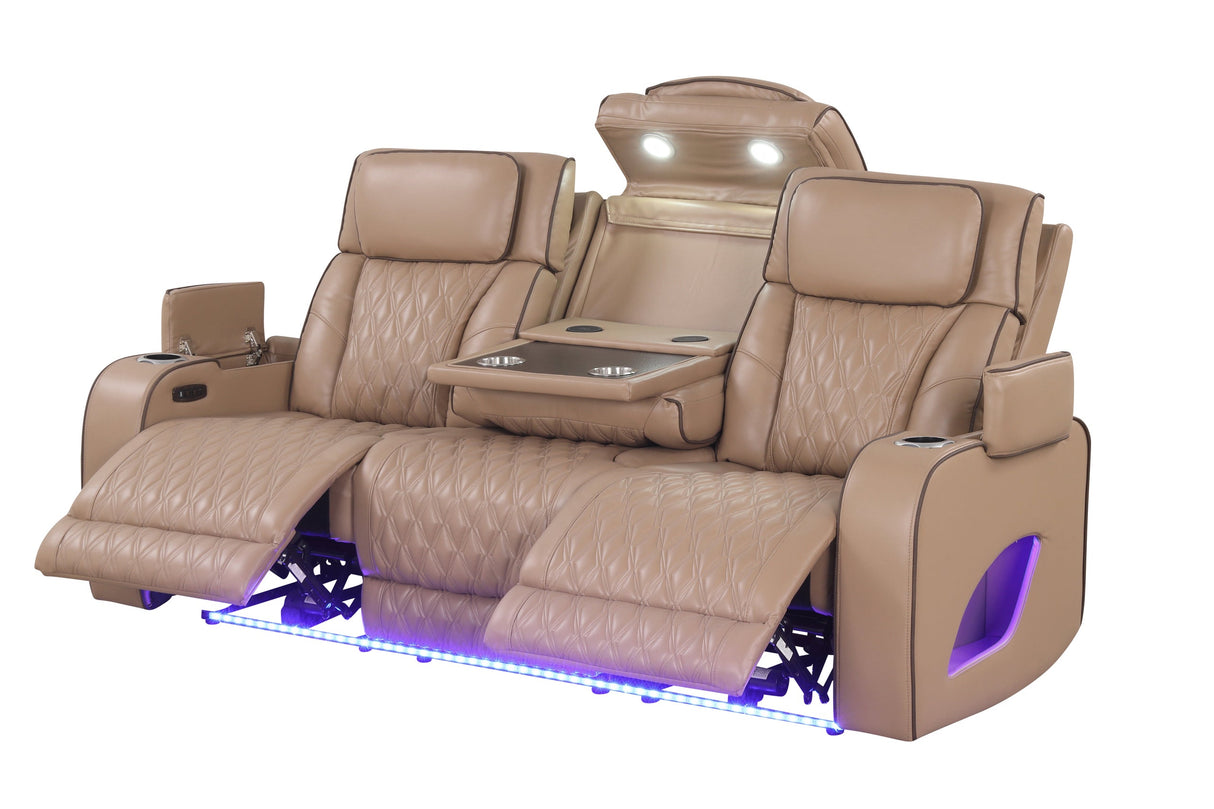 Rivera Saddle 3-Piece Leather Power Reclining Set