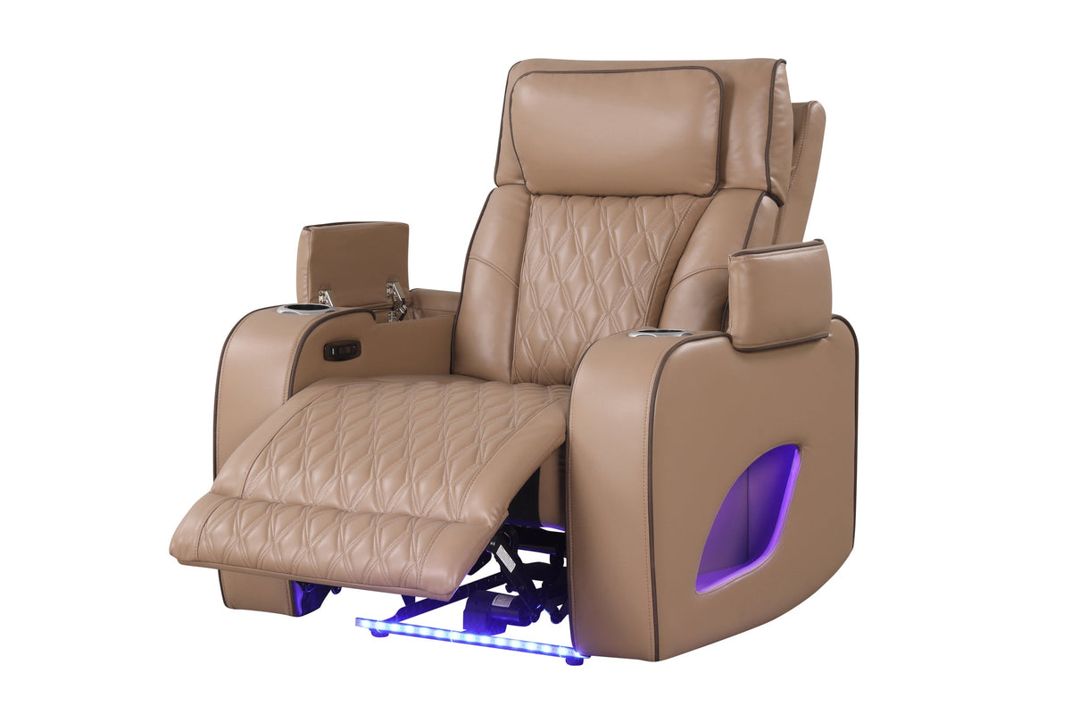 Rivera Saddle 3-Piece Leather Power Reclining Set from Happy Homes - Luna Furniture