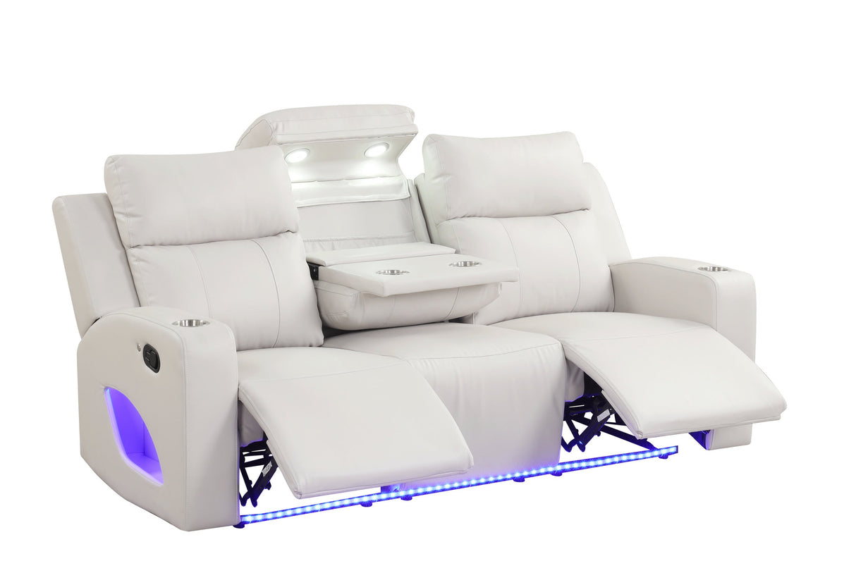 Pinnacle Sand 3-Piece Reclining Living Room Set from Happy Homes - Luna Furniture