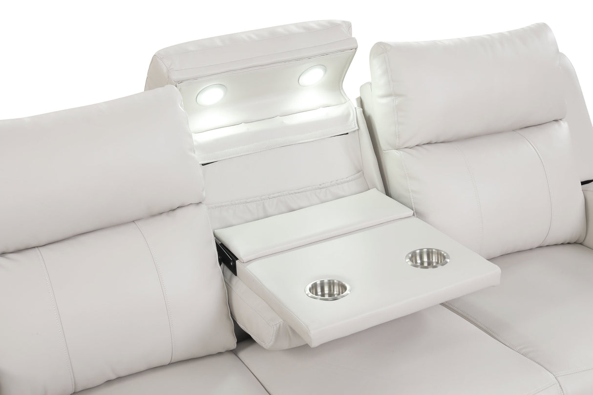 Pinnacle Sand 3-Piece Reclining Living Room Set from Happy Homes - Luna Furniture