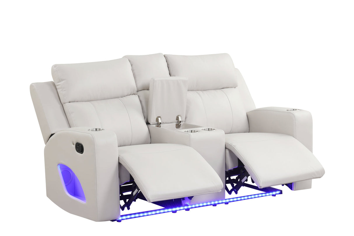 Pinnacle Sand 3-Piece Reclining Living Room Set from Happy Homes - Luna Furniture