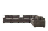 Barista Chocolate 8-Piece Performance Fabric Modular Sectional Set
