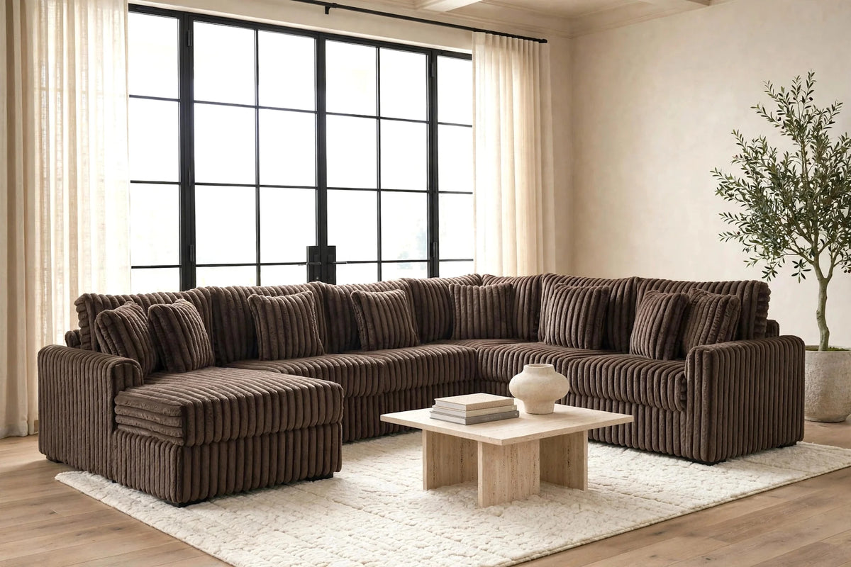 Solana Chocolate Sectional from Happy Homes - Luna Furniture