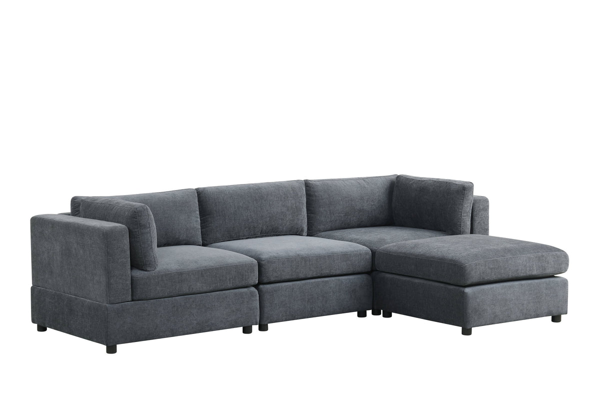 Milan Charcoal Modular Sectional *4PC Sec Set from Happy Homes - Luna Furniture