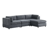 Milan Charcoal Modular Sectional *4PC Sec Set from Happy Homes - Luna Furniture