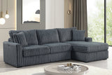 SOL Charcoal Reversible Sectional from Happy Homes - Luna Furniture