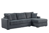 SOL Charcoal Reversible Sectional from Happy Homes - Luna Furniture