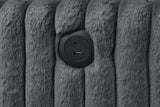 SOL Charcoal Reversible Sectional from Happy Homes - Luna Furniture