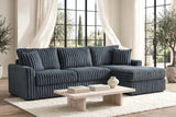 SOL Charcoal Reversible Sectional from Happy Homes - Luna Furniture
