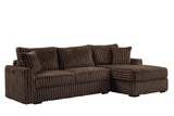 Sol Chocolate Reversible Sectional from Happy Homes - Luna Furniture