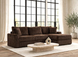 Sol Chocolate Reversible Sectional from Happy Homes - Luna Furniture